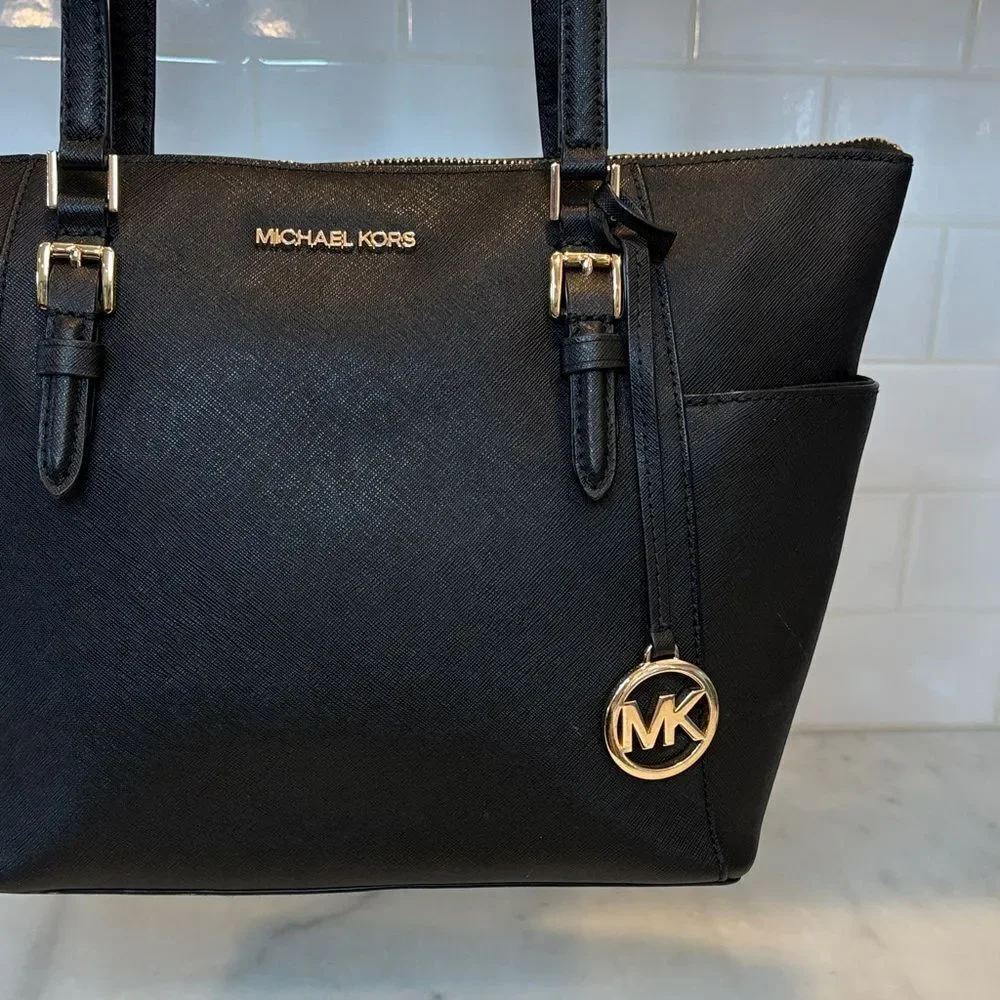 Michael Kors Bag Purse Handbag Leather Pocketbook Jet Set Saffiano Tote Bag